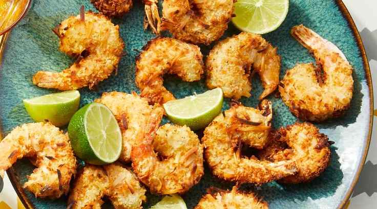 Panko-Coconut Crusted Shrimp with Pineapple-Chili Mayo