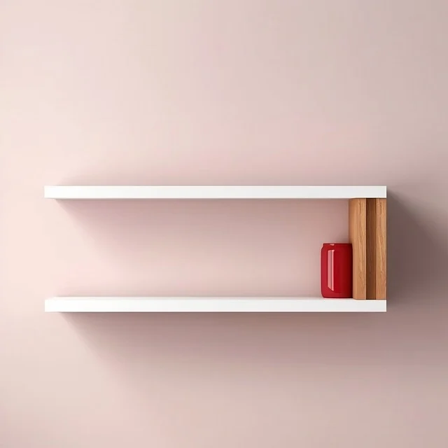 Floating mantelpiece shelf