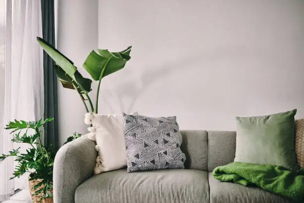 Green decorative pillow