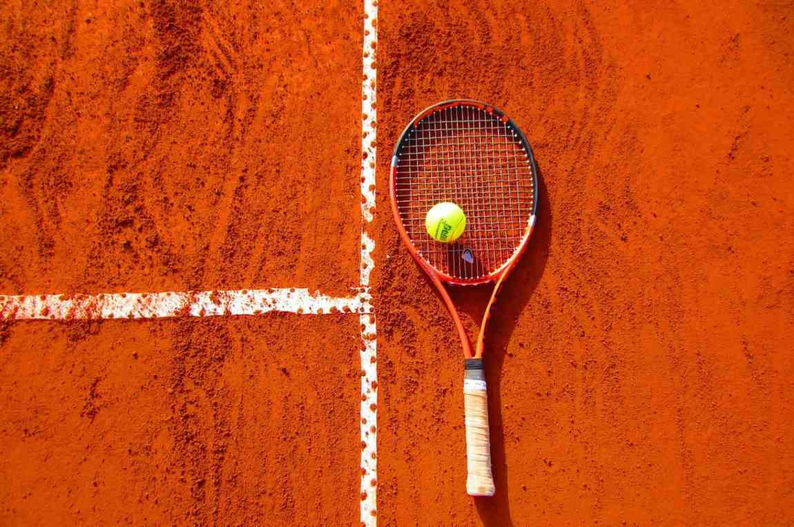 Various images of people engaged in racket sports like tennis, badminton, and squash, captured in landscape orientation.