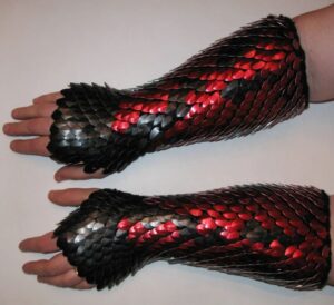 Glimmering Mail Gauntlets in Fantasy Games